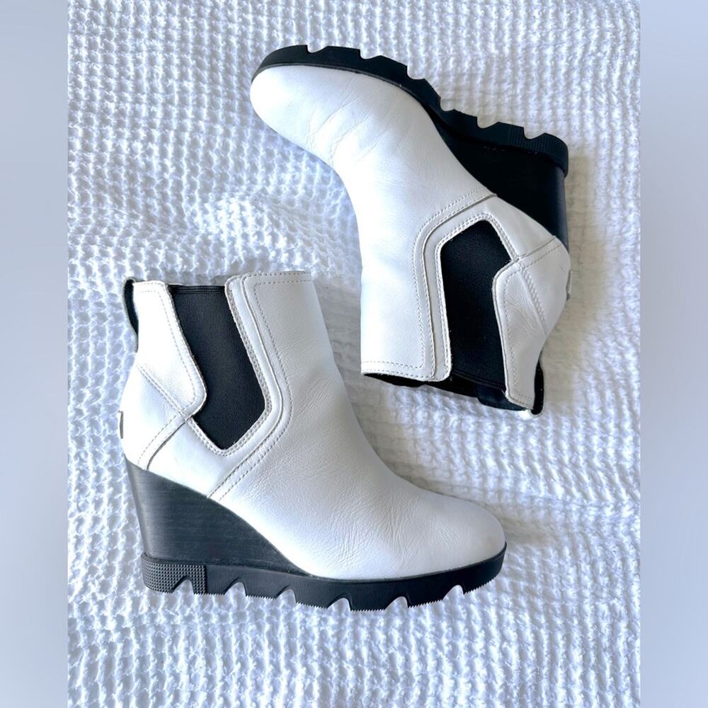 Sorel Joan Uptown Chelsea Size 8.5 White Wedge - Picture 4 of 10